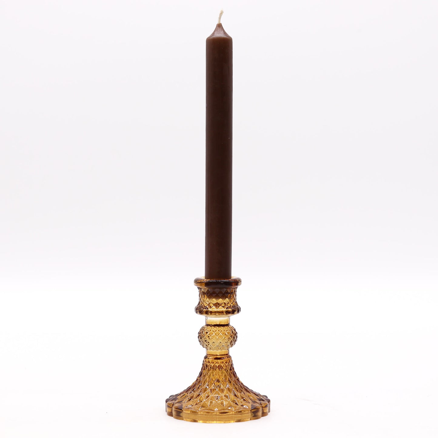 Bougeoir vintage pour dîner - Ambre antique