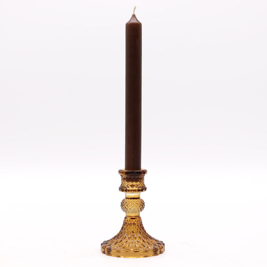 Bougeoir vintage pour dîner - Ambre antique