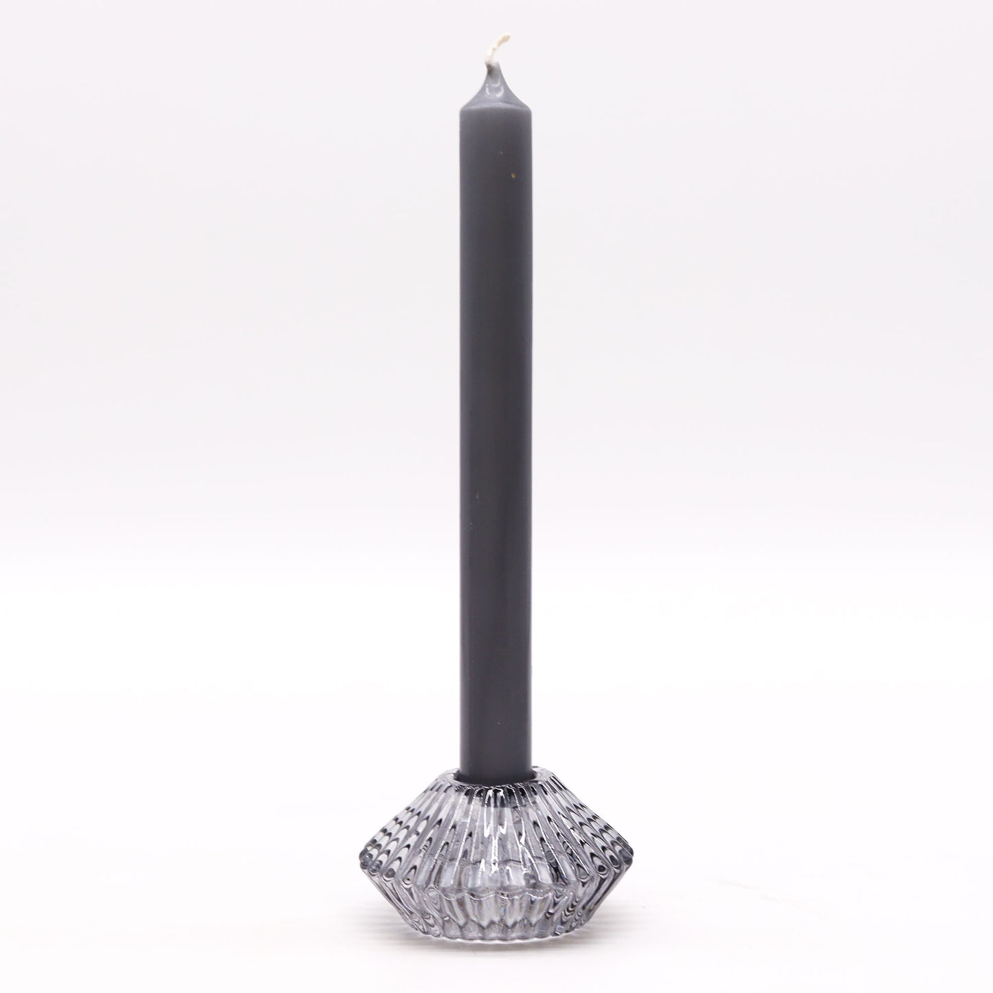 Bougeoir réversible à motif floral - Gris nuit
