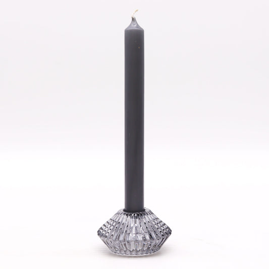 Bougeoir réversible à motif floral - Gris nuit