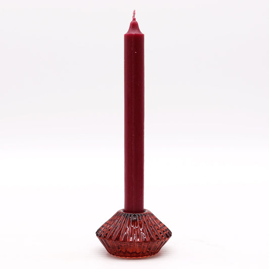 Bougeoir réversible à motif floral - Rouge vampire