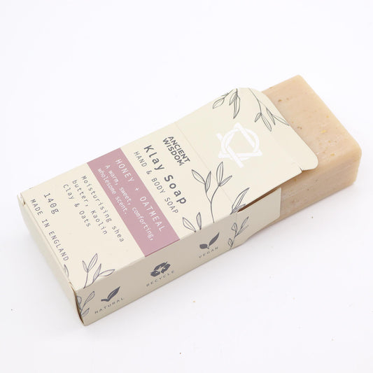 Savon à l'argile - Miel et flocons d'avoine