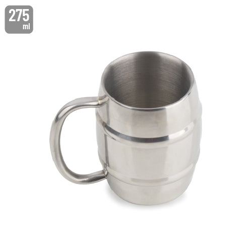 JARRA ACERO INOXIDABLE DOBLE CAPA 275ML "SINBORG"