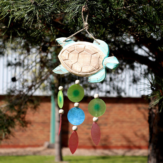 Tortue sculptée en Aqua et Drop