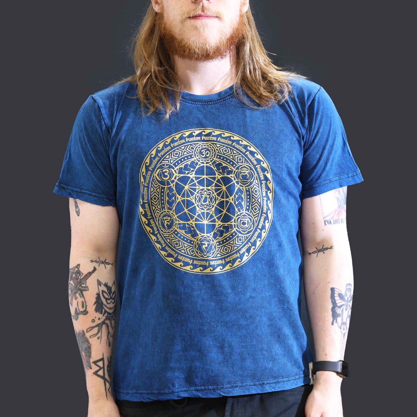 T-shirt Nomad Sari Small - Chakra - Bleu
