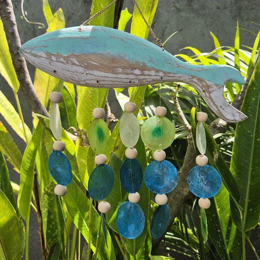 Sculpture de poisson en Aqua et Drop