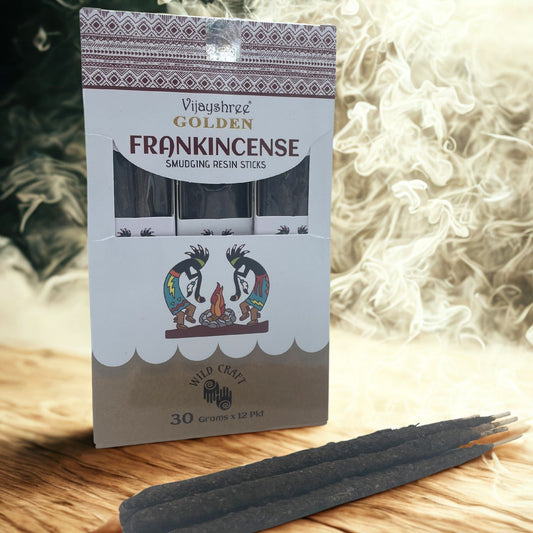Bâtonnets d'encens dorés en résine pour maculage 30 g (6 unités)