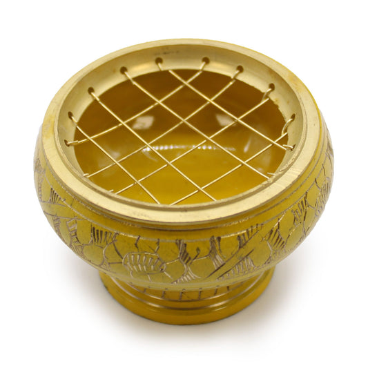Grand bol d'encens au charbon de bois Chakra - Plexus solaire