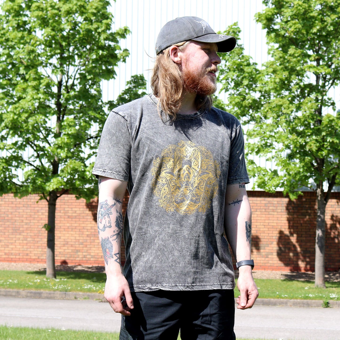 T-shirt oversize Nomad Sari - Hamsa - Gris foncé