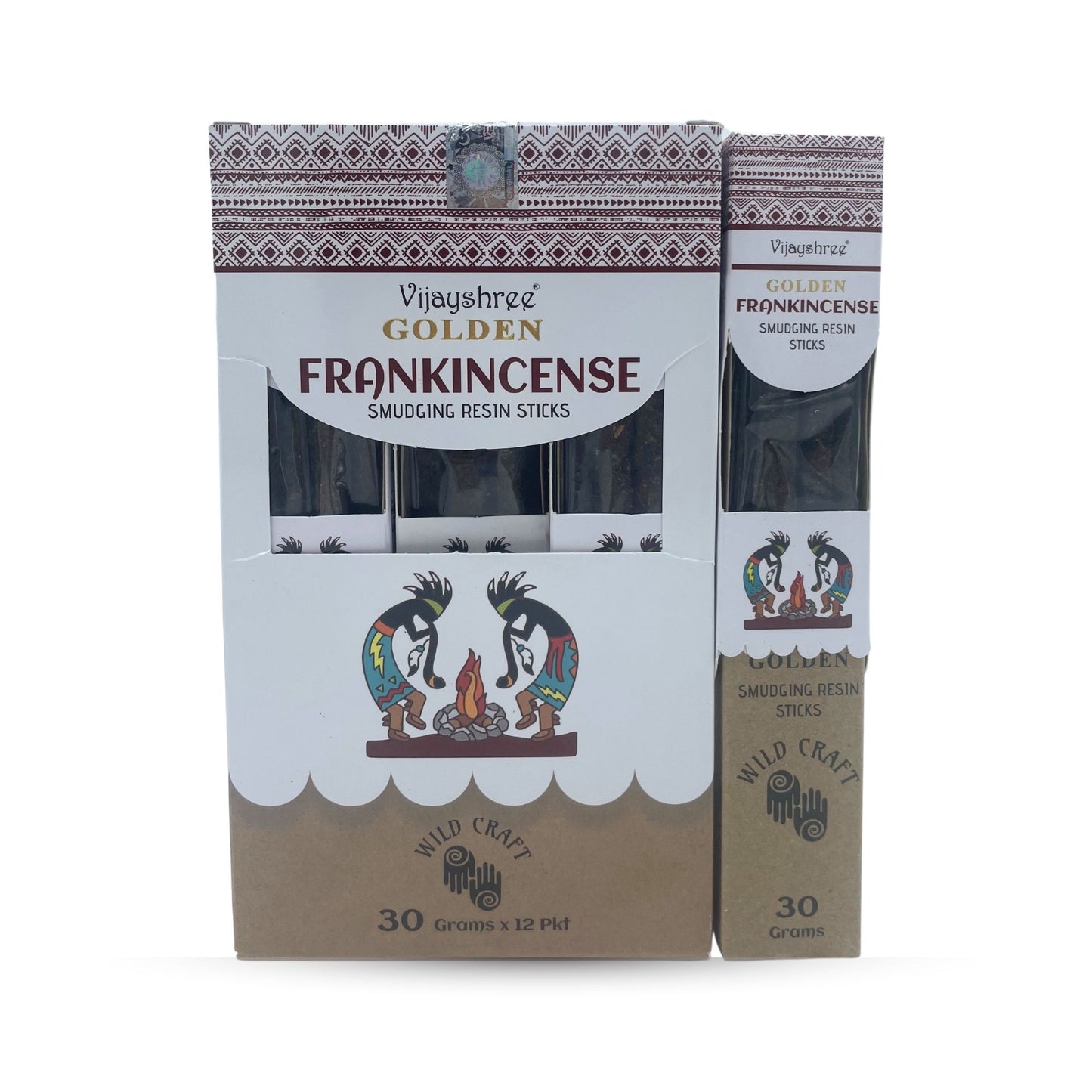 Bâtonnets d'encens dorés en résine pour maculage 30 g (6 unités)