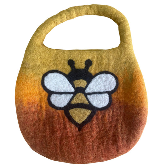 Sac à abeilles en feutre résistant à l'eau - Une poignée avec aimant - Sunrise Orange
