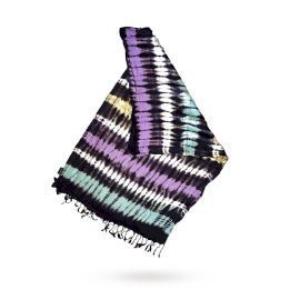 Foulard/Bandana Java Boho Art - Rayures multicolores - 30x200 cm