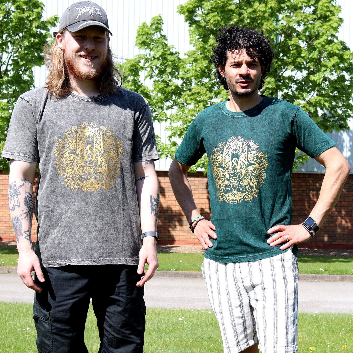 T-shirt oversize Nomad Sari - Hamsa - Gris foncé