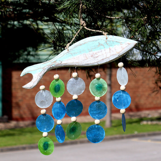 Sculpture de poisson en Aqua et Drop