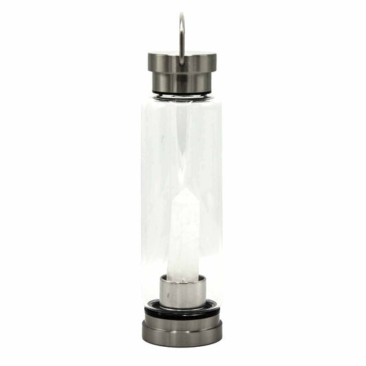 Minéral en bouteille - Quartz clair purifiant - Obélisque