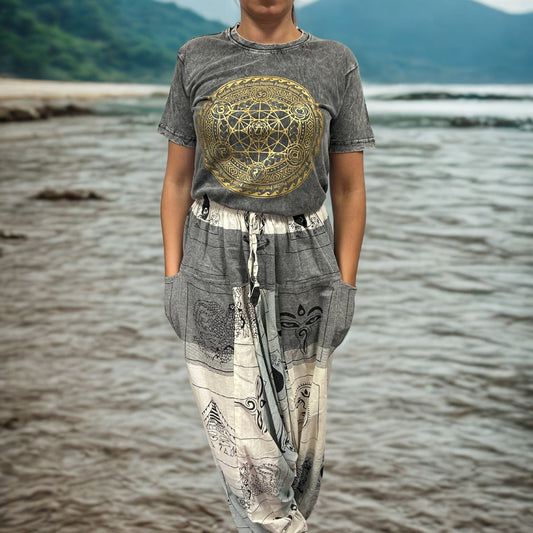 T-shirt oversize Nomad Sari - Chakra - Gris foncé