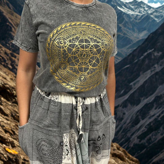 T-shirt oversize Nomad Sari - Chakra - Gris foncé