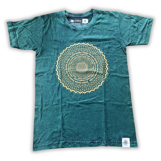 T-shirt sari nomade extra large - Mandala - Vert