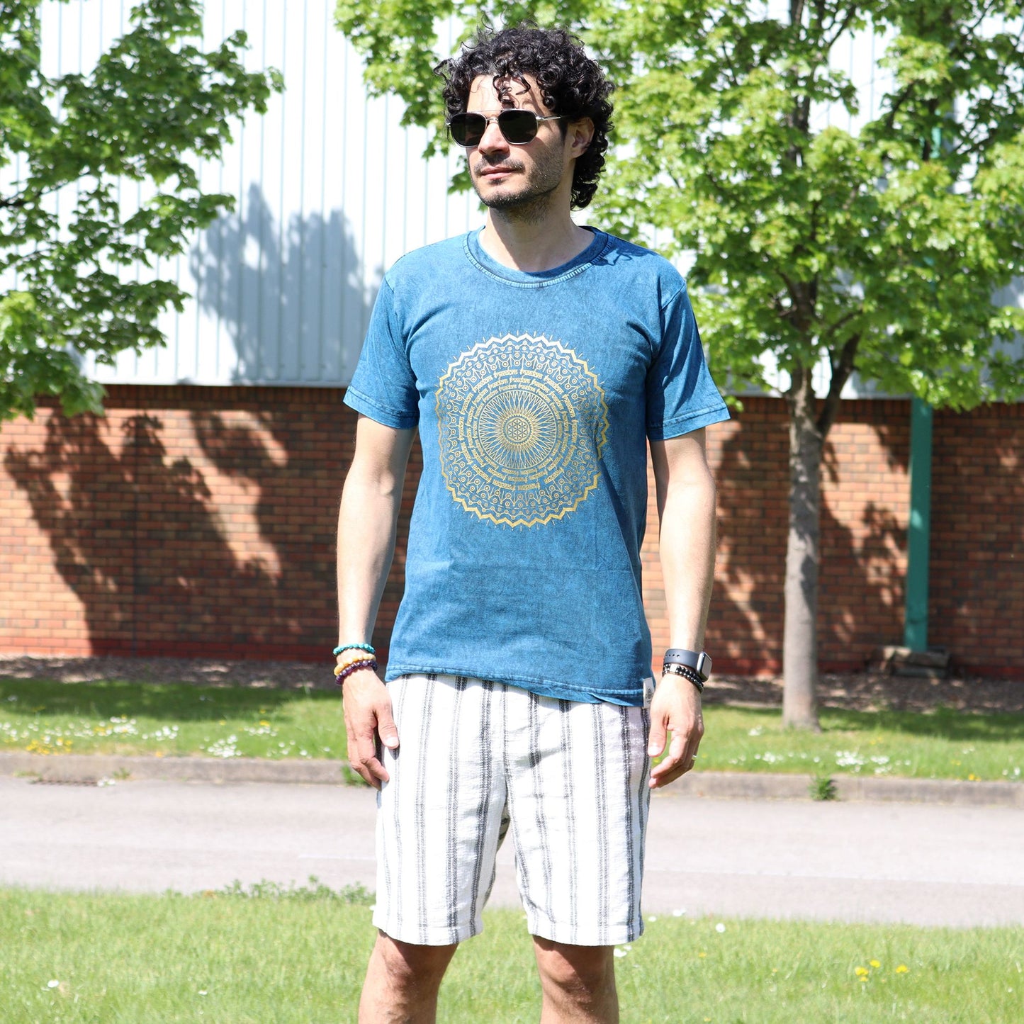 T-shirt Nomad Sari Petit Modèle - Mandala - Bleu