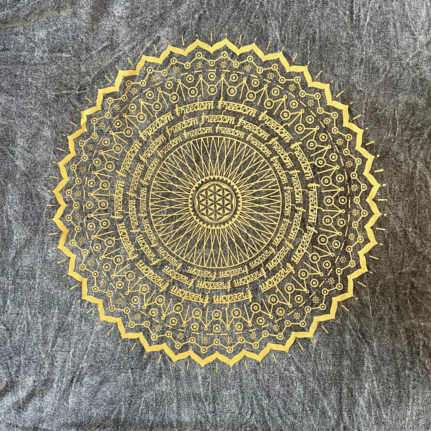 T-shirt oversize Nomad Sari - Mandala - Gris foncé