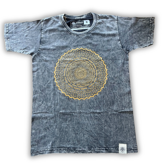 T-shirt oversize Nomad Sari - Mandala - Gris foncé