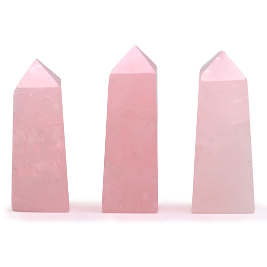 Obélisques de pierres précieuses d'environ 5 cm – Quartz rose