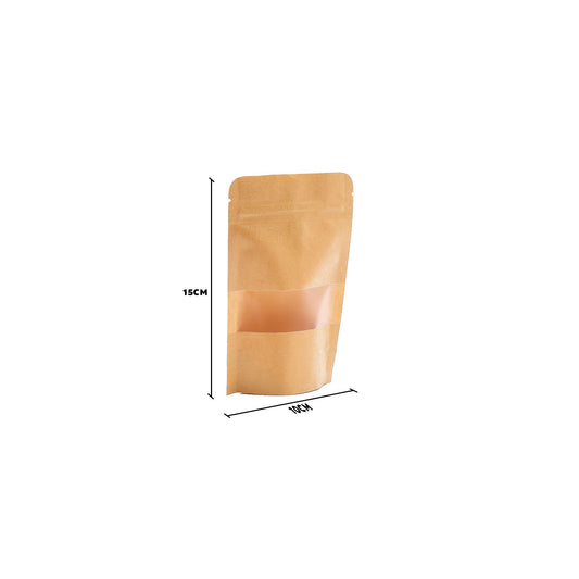 Sac kraft avec fenêtre 10x16 cm