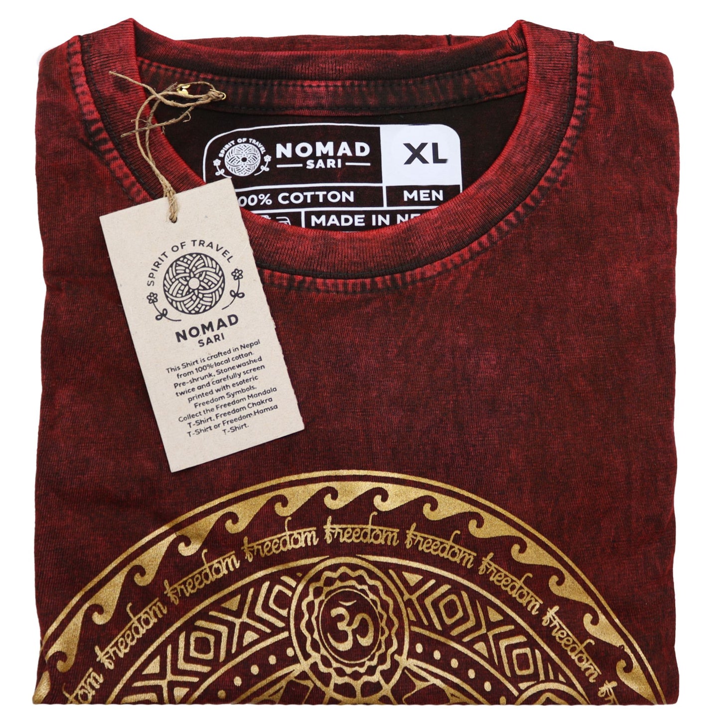 T-shirt Nomad Sari Small - Chakra - Bordeaux
