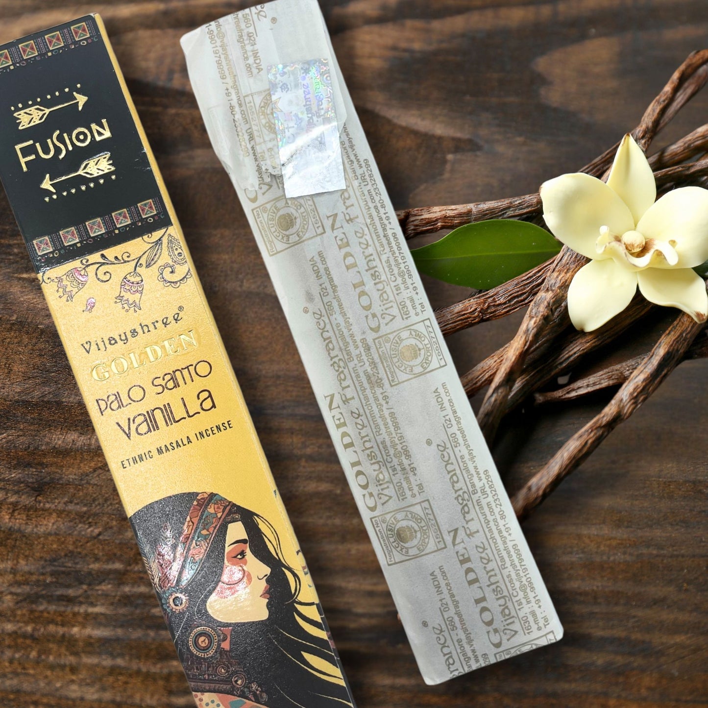 15 g de Palo Santo doré et de vanille
