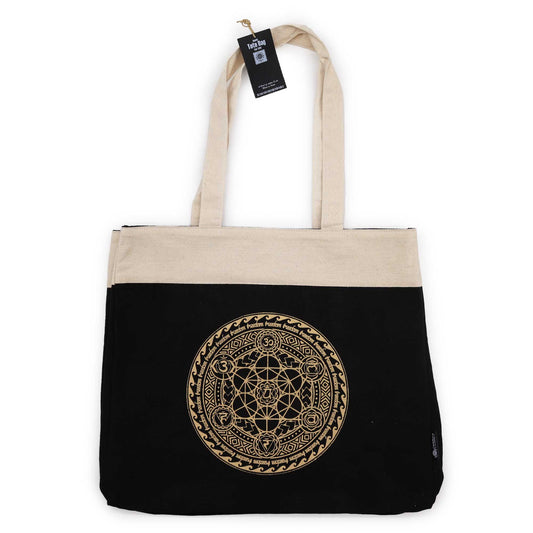 Sac fourre-tout extra large (38 x 15 x 43 cm), couleur chocolat 14 oz - Mandala Libertad