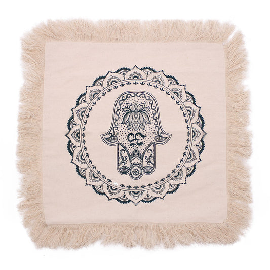 Coussin Mandala Hamsa - 45x45cm - Vert