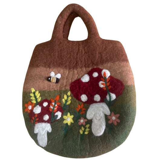 Sac de jardin en feutre pour champignons - 35 x 27 cm