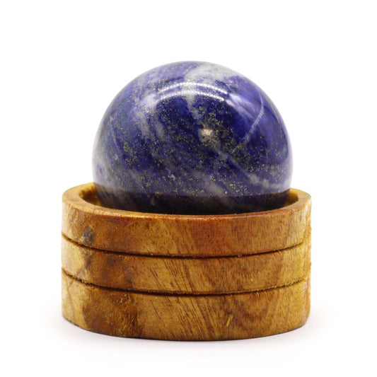 Sphère de cristal de 50 mm – Lapis-lazuli afghan avec support