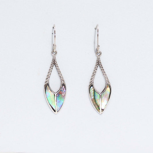 Boucles d'oreilles coquillage et argent - Fer de lance - Ormeau