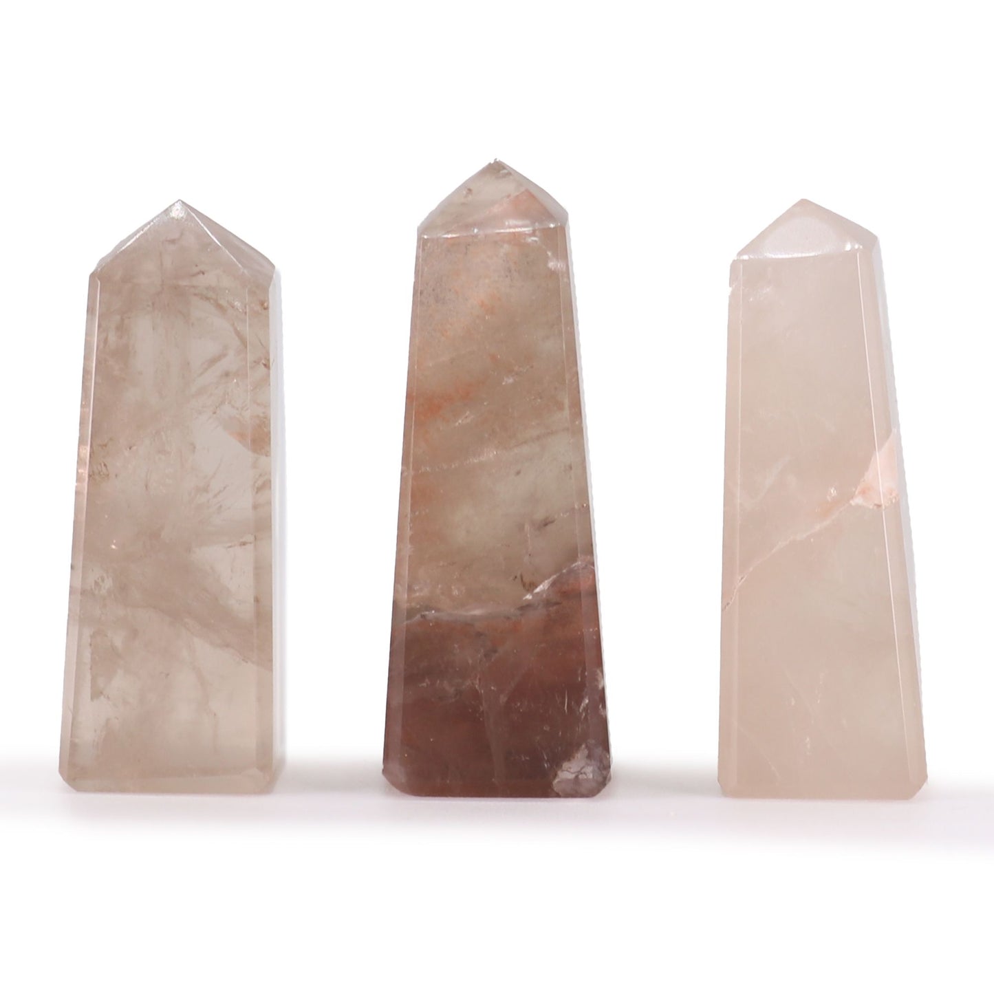 Obélisques en pierres précieuses d'environ 5 cm - Quartz fumé