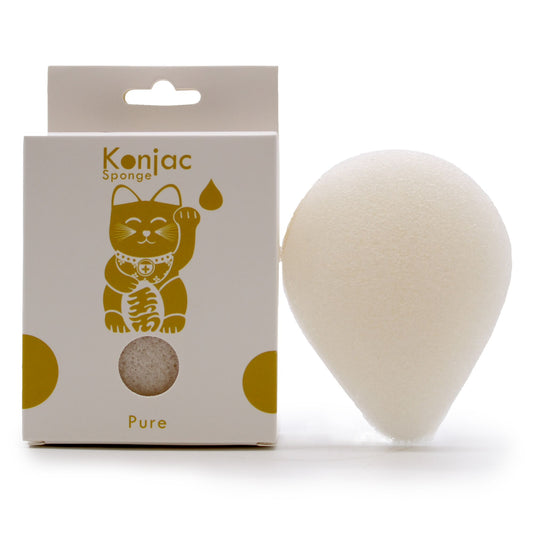 Éponge Konjac Visage - Naturelle - Peaux Sensibles