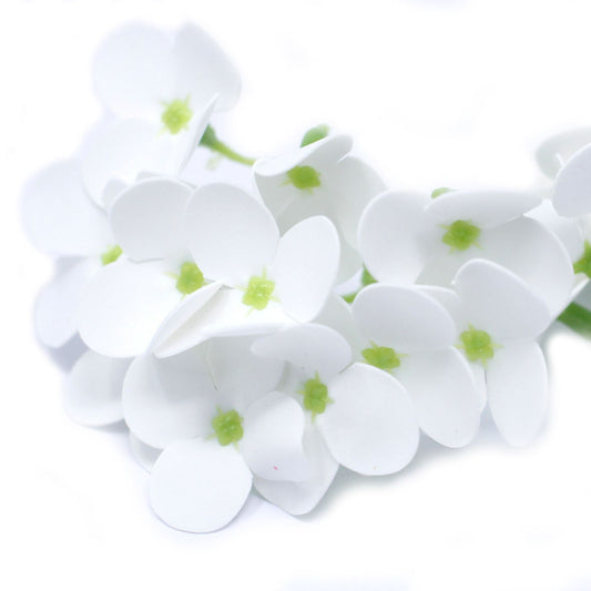 Fleurs de savon artisanales - Jacinthe - blanc