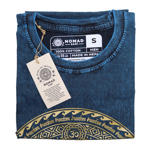 T-shirt Nomad Sari Small - Chakra - Bleu