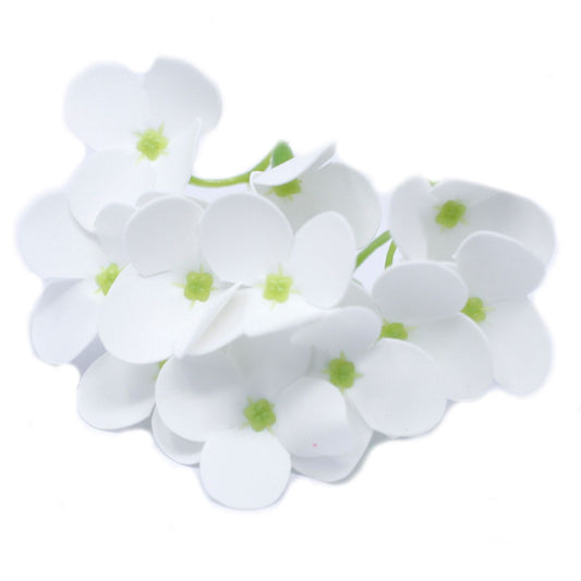 Fleurs de savon artisanales - Jacinthe - blanc