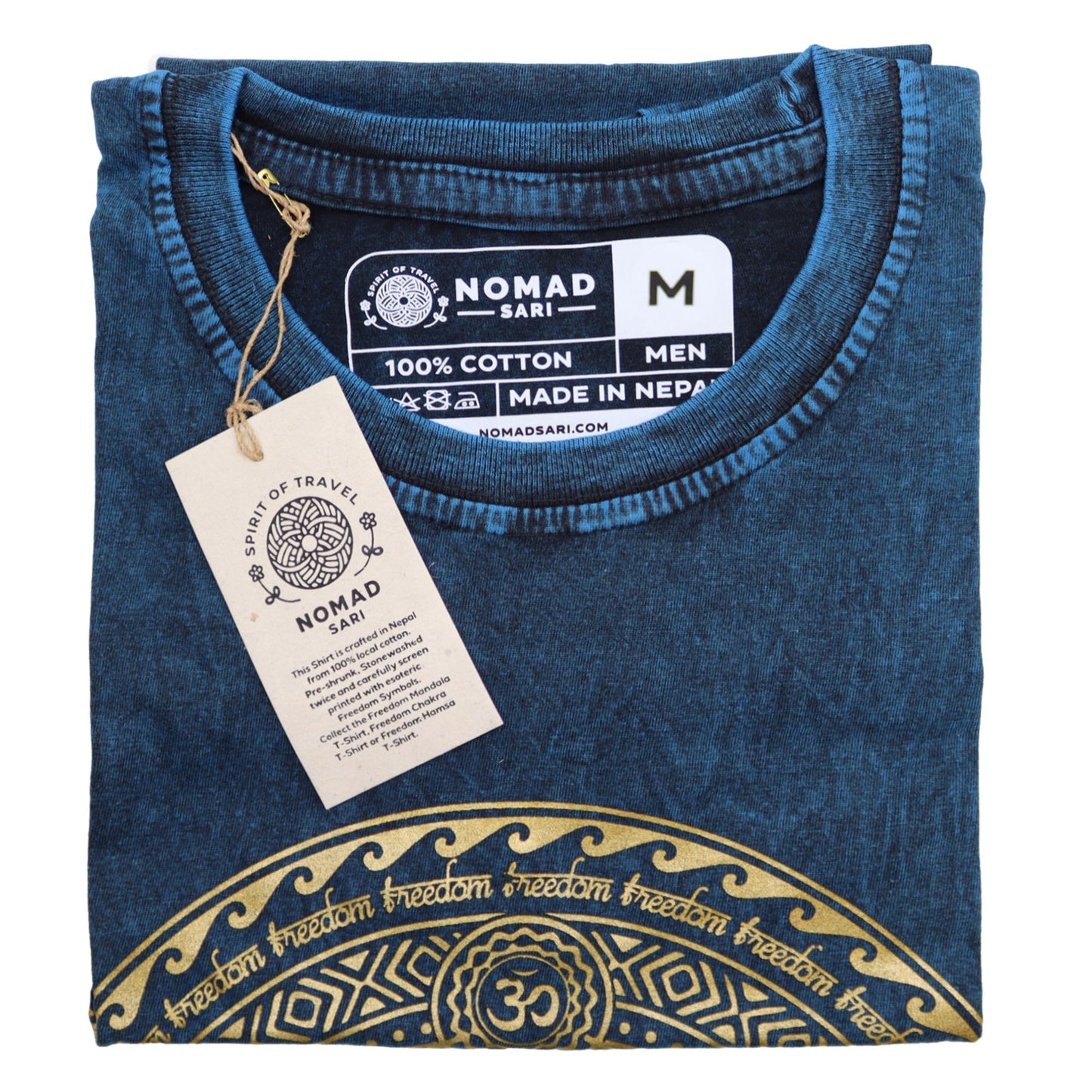 T-shirt Nomad Sari Small - Chakra - Bleu