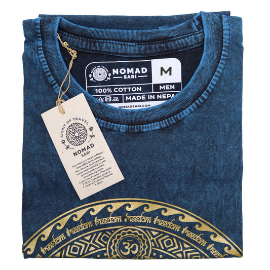 T-shirt Nomad Sari Small - Chakra - Bleu