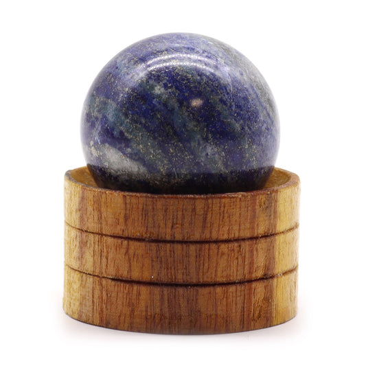 Sphère de cristal de 40 mm – Lapis-lazuli afghan avec support