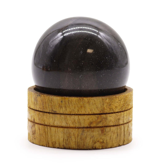 Sphère en cristal d'agate océanique de 50 mm avec support