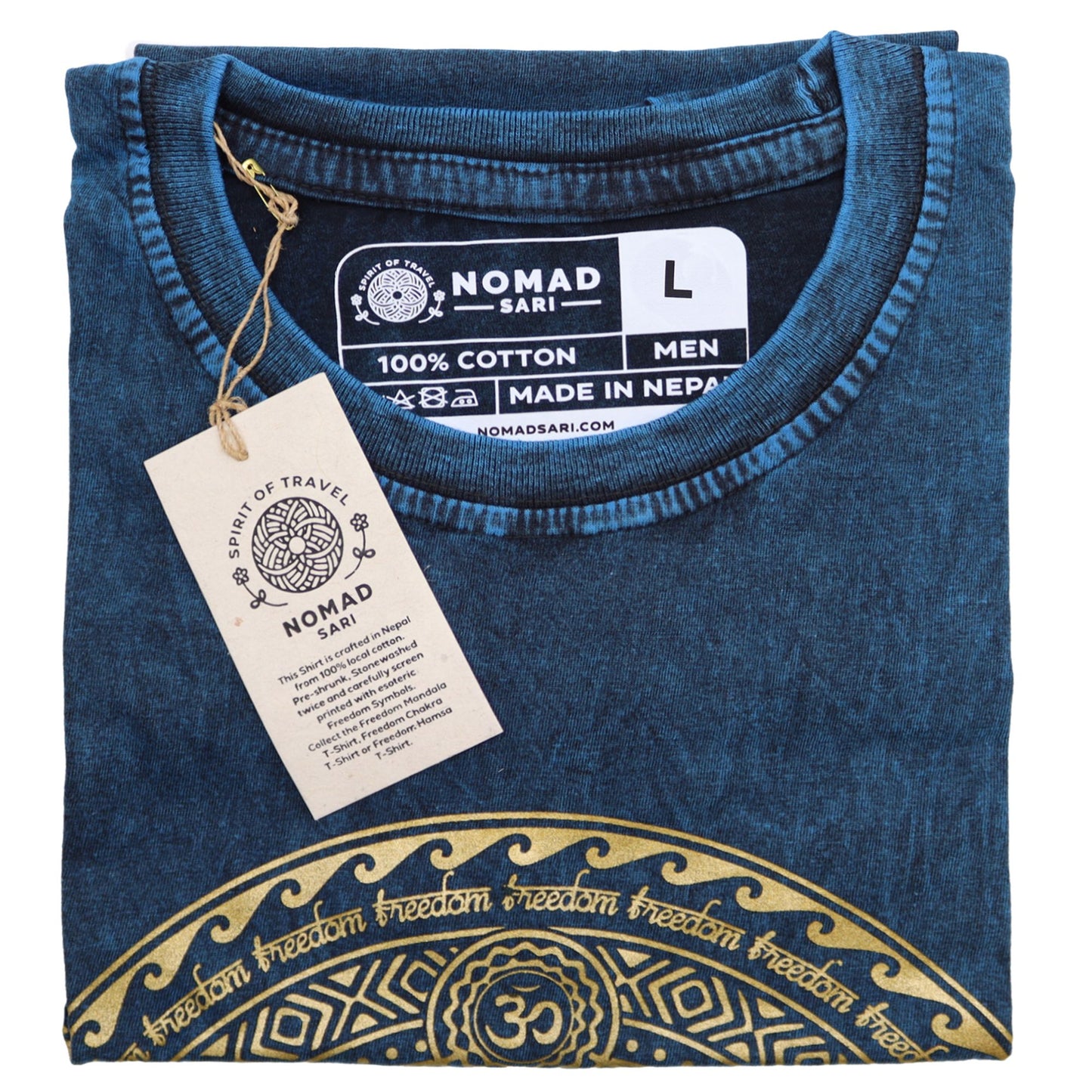 T-shirt Nomad Sari Small - Chakra - Bleu