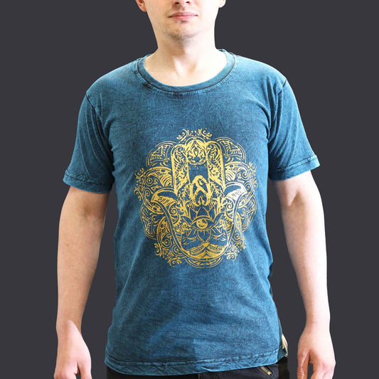 T-shirt Nomad Sari petit modèle - Hamsa - Bleu