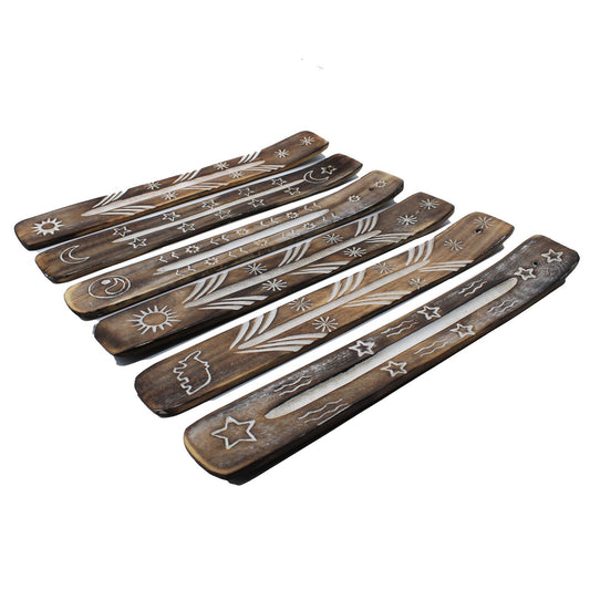 3 x Porte-encens finition blanche - Simple