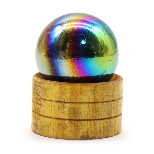 Sphère de cristal 40 mm - Améthyste avec support