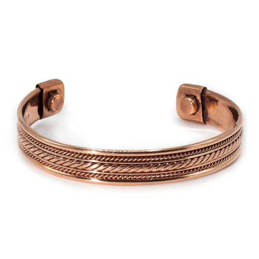 Bracelets à bande de cuivre et à motif magnétique (assortis)