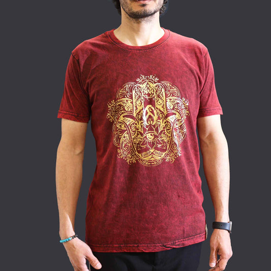 T-shirt moyen Nomad Sari - Hamsa - Marron