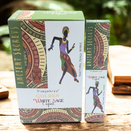15 g de copal doré et de sauge blanche